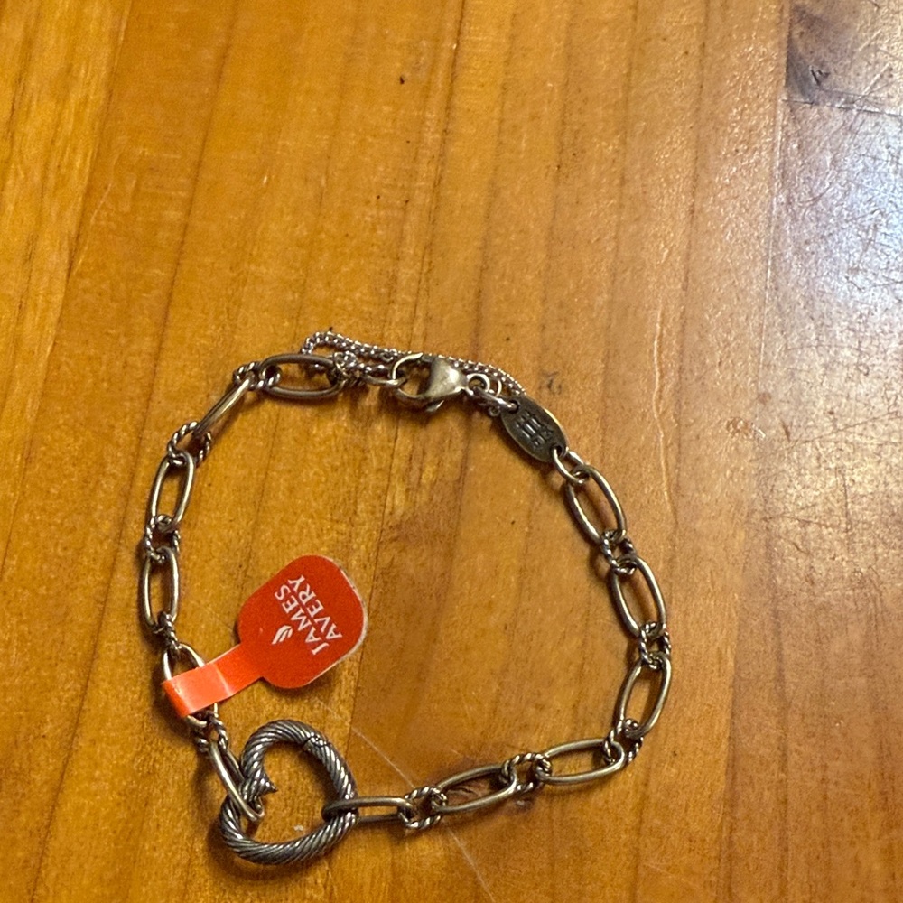 Silver Chain Bracelet with Heart Charm